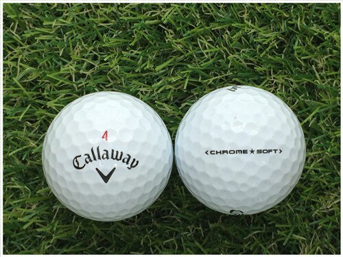 キャロウェイ Callaway CHROME・SOFT 2015年モデル ホワイト B級 ロストボール ゴルフボール 【中古】 1球バラ売り