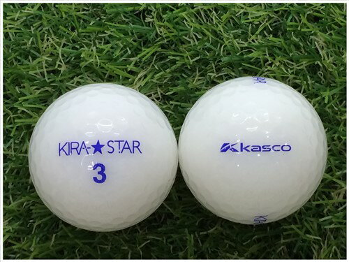 キャスコ KASCO KIRA★STAR 2015年モデル ホワイト M級 ロストボール ゴルフボール 【中古】 1球バラ売り