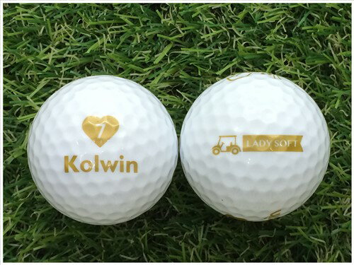 コルウィン Kolwin LADY SOFT 2018年モデル パールホワイト B級 ロストボール ゴルフボール 【中古】 1球バラ売り