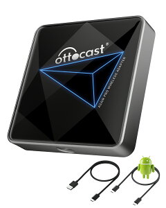 【 Ottocast公式ストア あす楽】オットキャストOttocast 2023年新型AndroidAuto wirelessアダプターA2AIR Pro アンドロイドオートワイヤレスカーアダプター 純正有線Android Auto搭載ナビ対応 道案内/音楽/Siri /通話/メッセージ受送信 自動車ガジェット