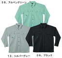1552 春夏ストライプ長袖シャツ【SMS】作業服 作業着