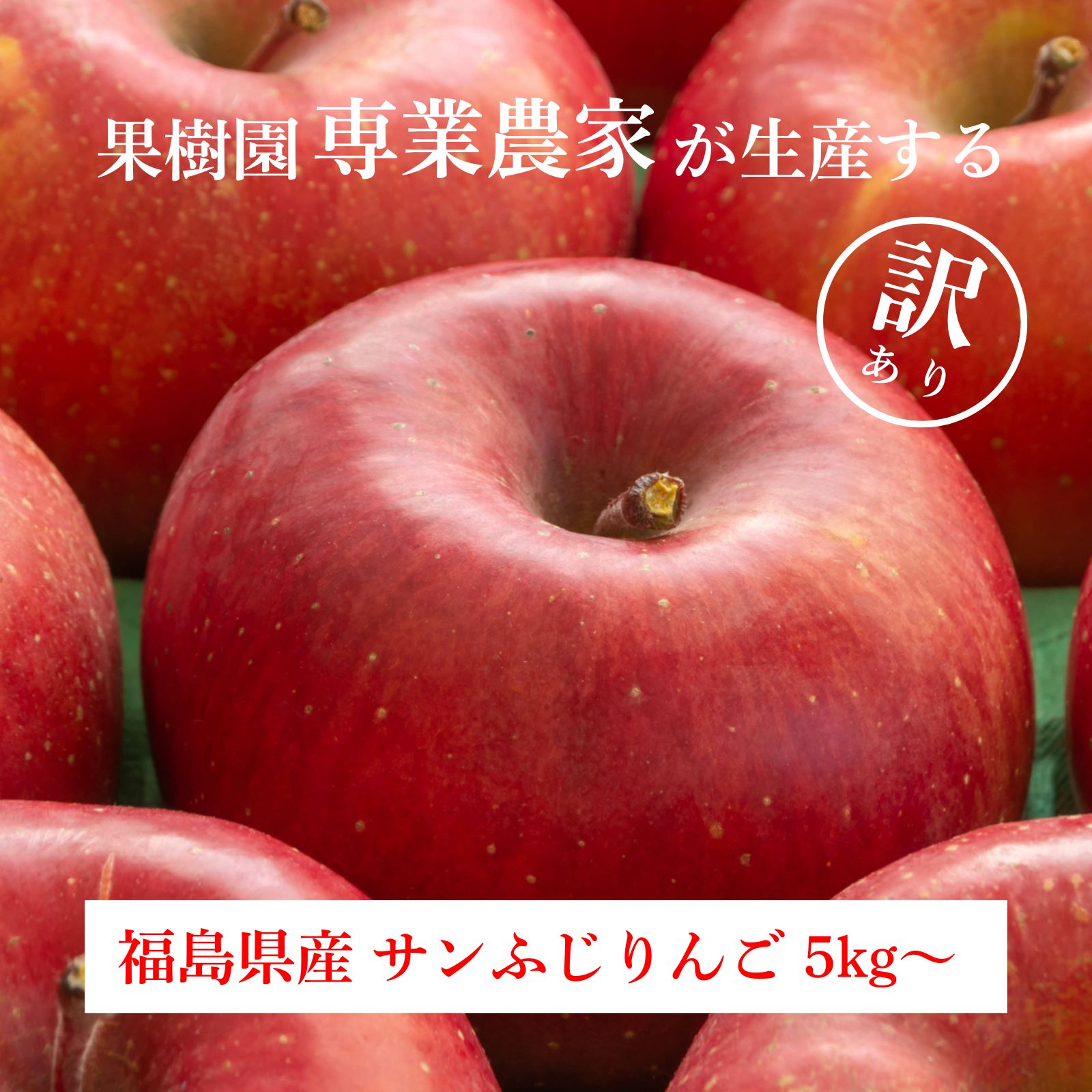 【最大500円OFFクーポン配布★大感謝祭】博屋 福島県産 りんご サンふじ 秀5kg(大玉、中玉)・優 5kg(大玉) x 1箱〜 送料無料 国産 フルーツ 果物 くだもの 食物繊維 福島 ギフト 林檎 お土産 ふじ ふくしま 美味しい サン ふくしまプライド