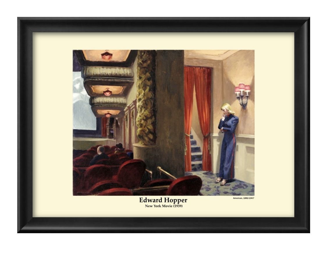 エドワード ホッパー New York Movie オリジナル商品 A3 サイズ ポスター アート おしゃれ 絵画 インテリア 北欧 イラスト マット紙 艶消し...