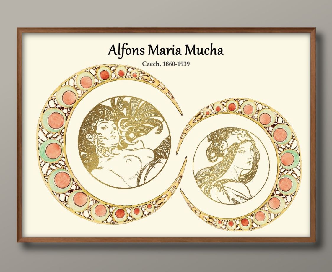 アルフォンス ミュシャ オリジナル商品 A3 サイズ ポスター アート おしゃれ 絵画 インテリア 北欧 イラスト マット紙 艶消し アートパネル 額 フレーム...