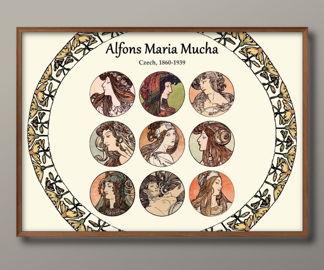 アルフォンス ミュシャ オリジナル商品 A3 サイズ ポスター アート おしゃれ 絵画 インテリア 北欧 イラスト マット紙 艶消し アートパネル 額 フレーム...