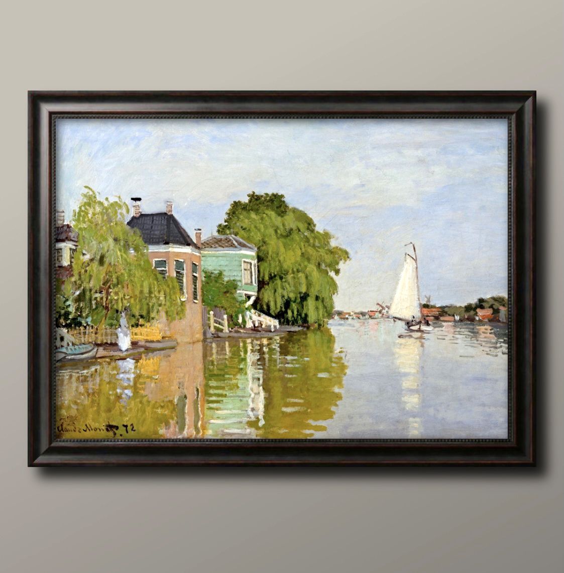 クロード モネ houses on the achterzaan A3 サイズ ポスター アート おしゃれ 絵画 インテリア 北欧 ..