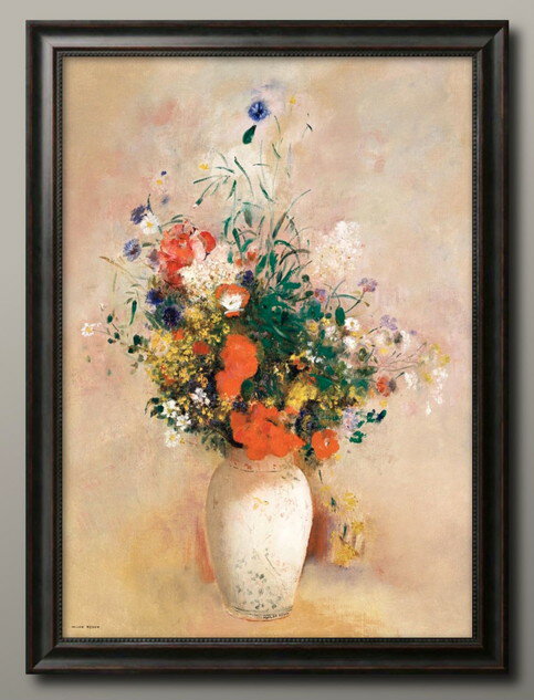 オディロン ルドン Vase of Flowers A3 サイズ ポスター アート おしゃれ 絵画 インテリア 北欧 イラスト マット紙 艶消し アートパネル ...