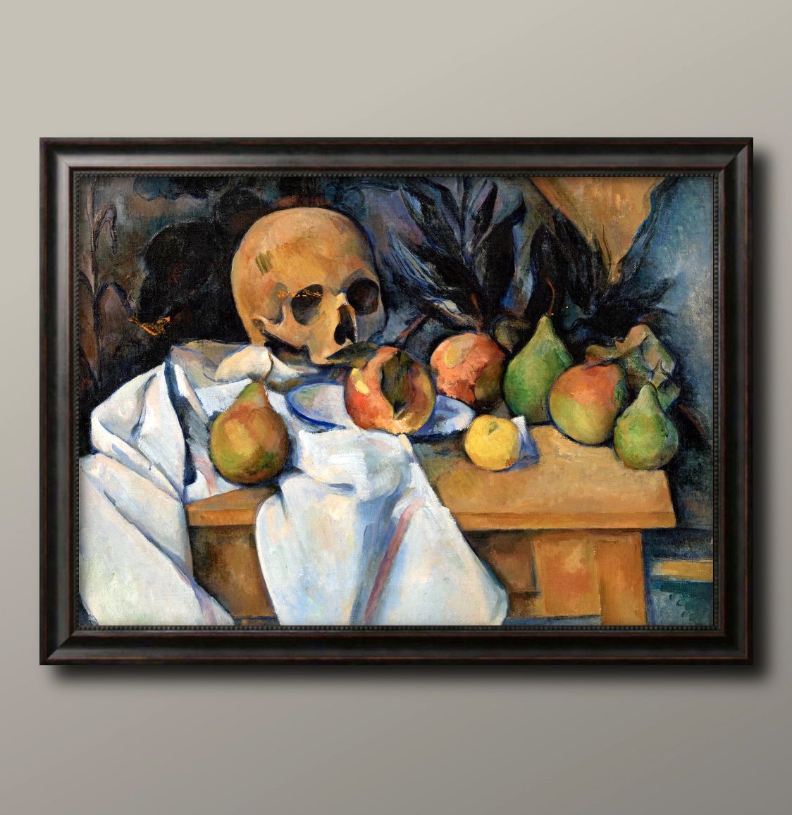 ポール セザンヌ 頭蓋骨のある静物 A3 サイズ ポスター アート おしゃれ 絵画 インテリア 北欧 イラスト マット紙 艶消し アートパネル 額 フレーム デ...