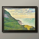 ジョルジュ スーラ ノルマンディーのポートアンベッサンの海景 A3 サイズ ポスター アート おしゃれ 絵画 インテリア 北欧 イラスト マット紙 艶消し アー...