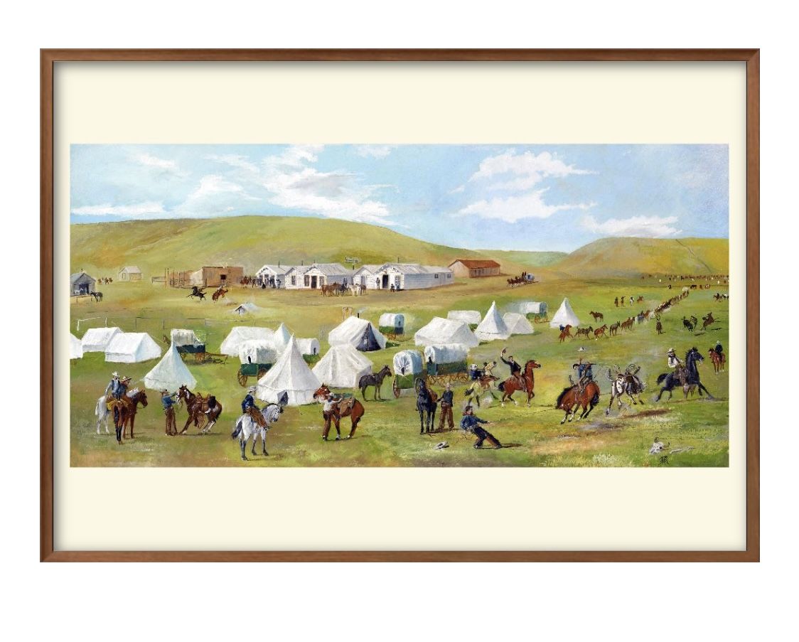 チャールズ マリオン ラッセル Cowboy Camp During the Roundup A3 サイズ ポスター アート おしゃれ 絵画 インテリア 北欧 ...