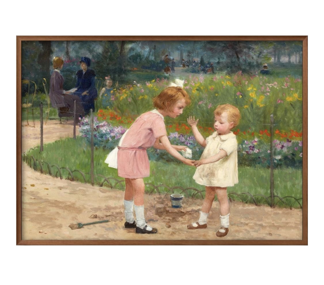 ヴィクトール ジルベール リュクサンブール公園 A3 サイズ ポスター アート おしゃれ 絵画 インテリア 北欧 イラスト マット紙 艶消し アートパネル 額 ...