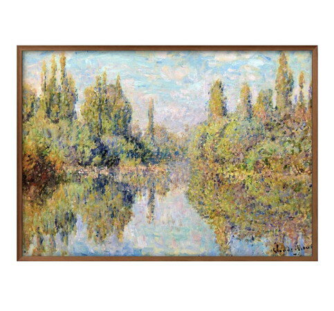 クロード モネ ヴェトゥイユのセーヌ川 A3 サイズ ポスター アート おしゃれ 絵画 インテリア 北欧 イラスト マット紙 艶消し アートパネル 額 フレーム...