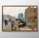 チャイルド ハッサム The Quai St. Michel A3 サイズ ポスター アート おしゃれ 絵画 インテリア 北欧 イラスト マット紙 艶消し アー...
