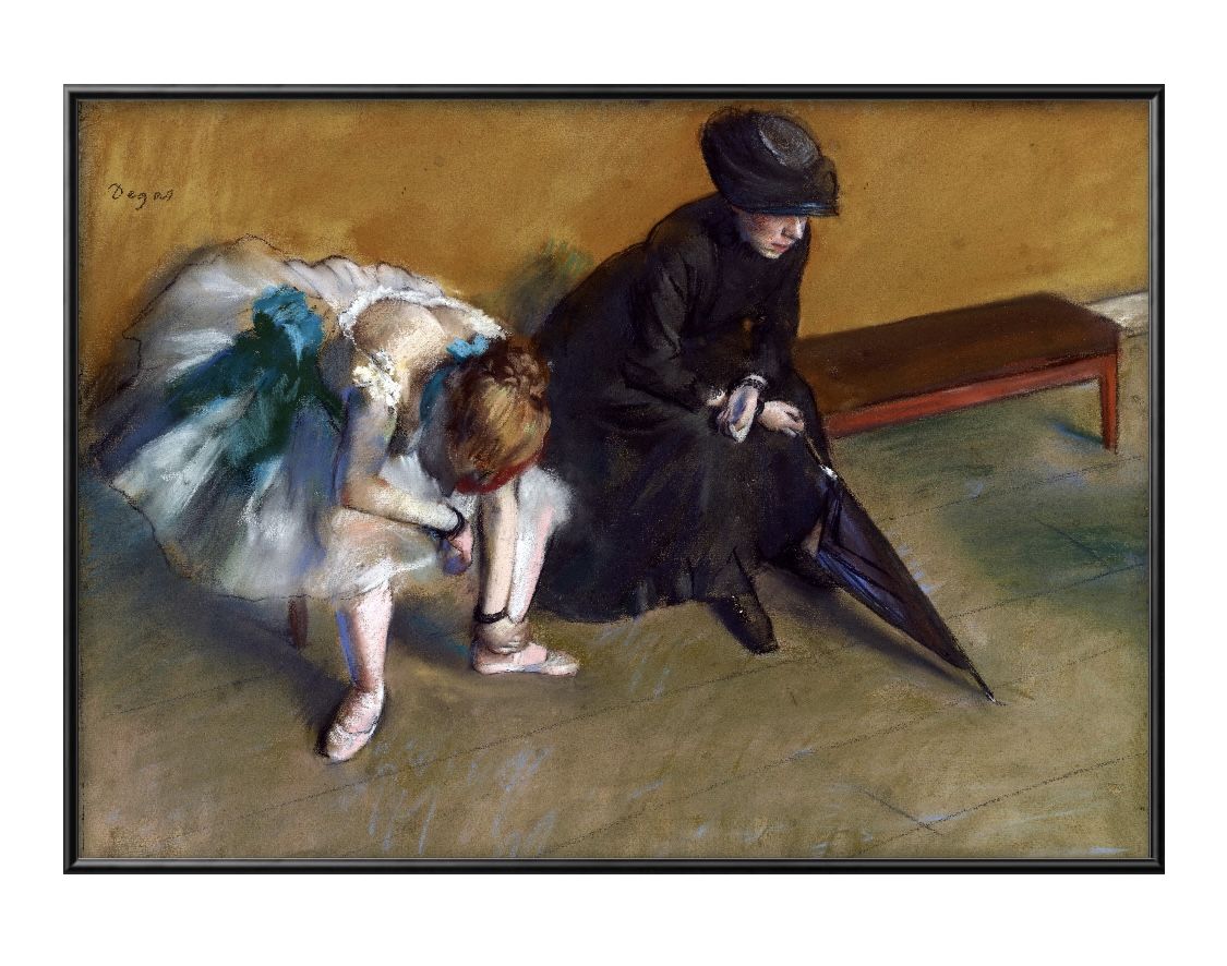 エドガー ドガ 待ち合わせ A3 サイズ ポスター アート おしゃれ 絵画 インテリア 北欧 イラスト マット紙 艶消し アートパネル 額 フレーム デザイン ...