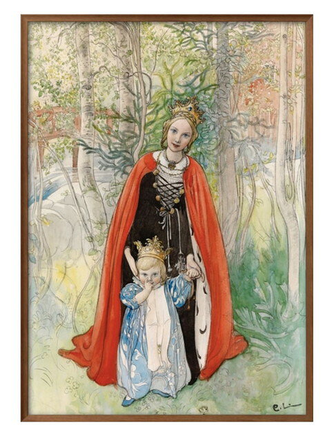 カール ラーション Princess Spring A3 サイズ ポスター アート おしゃれ 絵画 インテリア 北欧 イラスト マット紙 艶消し アートパネル ...