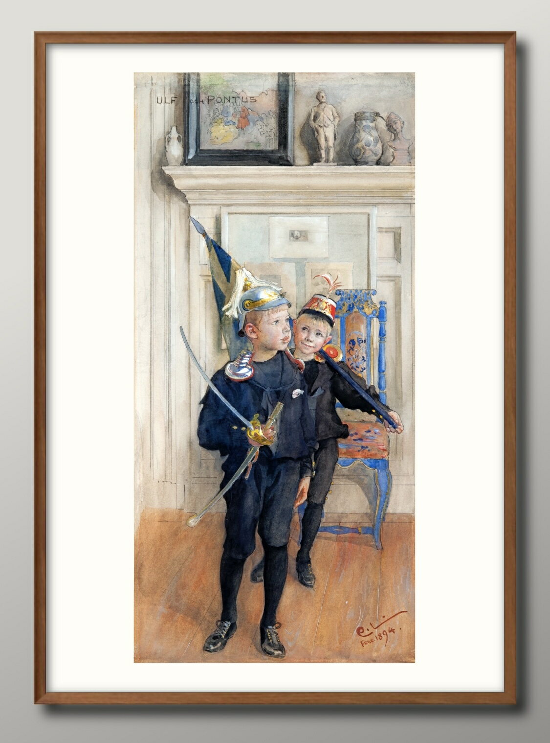 カール ラーション A3 サイズ ポスター アート おしゃれ 絵画 インテリア 北欧 イラスト マット紙 艶消し アートパネル 額 フレーム デザイン 壁掛け ...