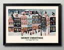 メリークリスマス Xmas Christmas サンタクロース ビンテージイラスト A3 サイズ ポスター アート おしゃれ 絵画 インテリア 北欧 イラスト ...