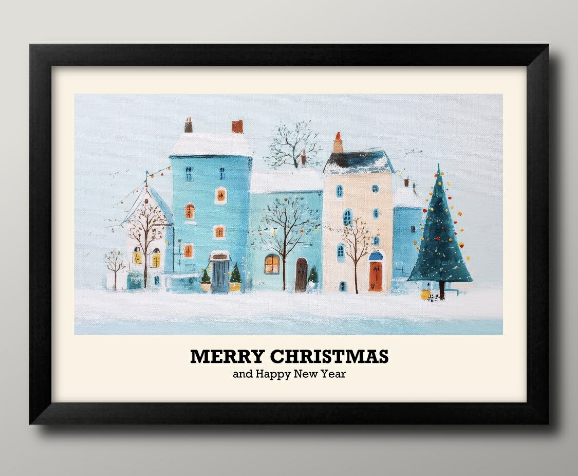 ꡼ꥹޥ Xmas Christmas 󥿥 ӥơ饹 A3  ݥ    ƥꥢ ̲ 饹 ...