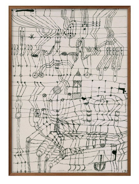 パウル クレー Drawing Knotted in the Manner of a Net A3 サイズ ポスター アート おしゃれ 絵画 イ..