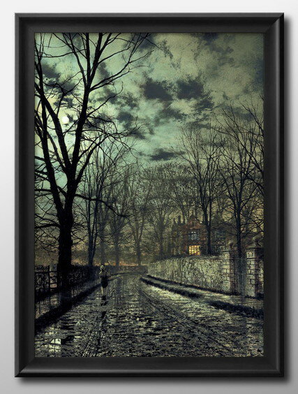 ジョン アトキンソン グリムショー A3 サイズ ポスター アート おしゃれ 絵画 インテリア 北欧 イラスト マット紙 艶消し アートパネル 額 フレーム デ...