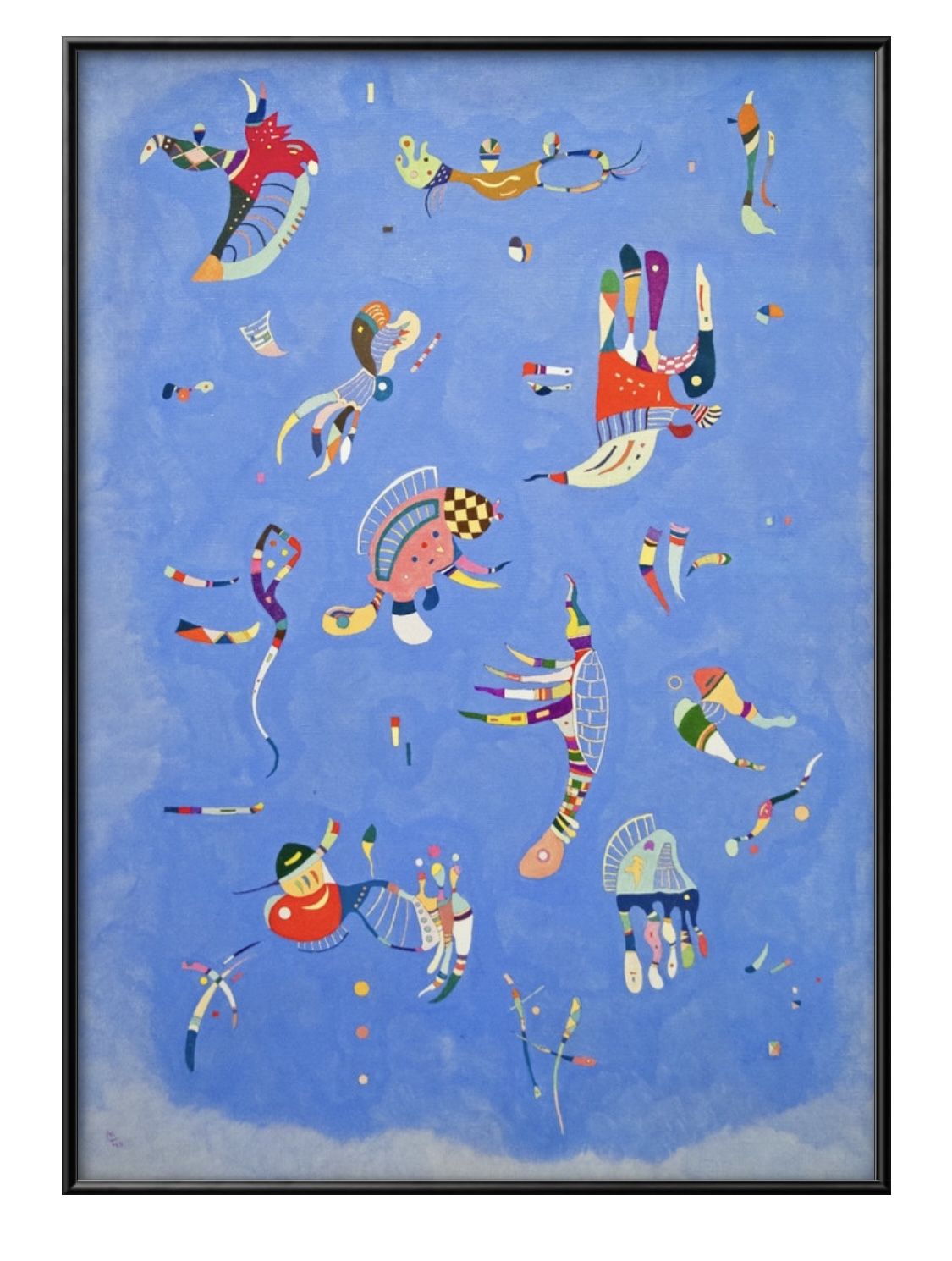 ワシリー カンディンスキー 空色 A3 サイズ ポスター アート おしゃれ 絵画 インテリア 北欧 イラスト マット紙 艶消し アートパネル 額 フレーム デザ...