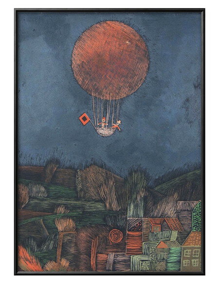 パウル クレー 気球 A3 サイズ ポスター アート おしゃれ 絵画 インテリア 北欧 イラスト マット紙 艶消し アートパネル 額 フレーム デザイン 壁掛け...