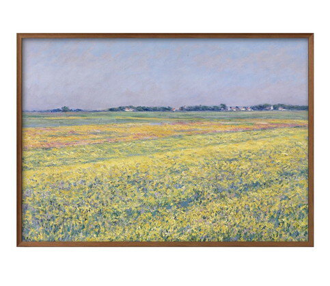 ギュスターヴ カイユボット ジュヌヴィリエの黄色の平原 A3 サイズ ポスター アート おしゃれ 絵画 インテリア 北欧 イラスト マット紙 艶消し アートパネ...