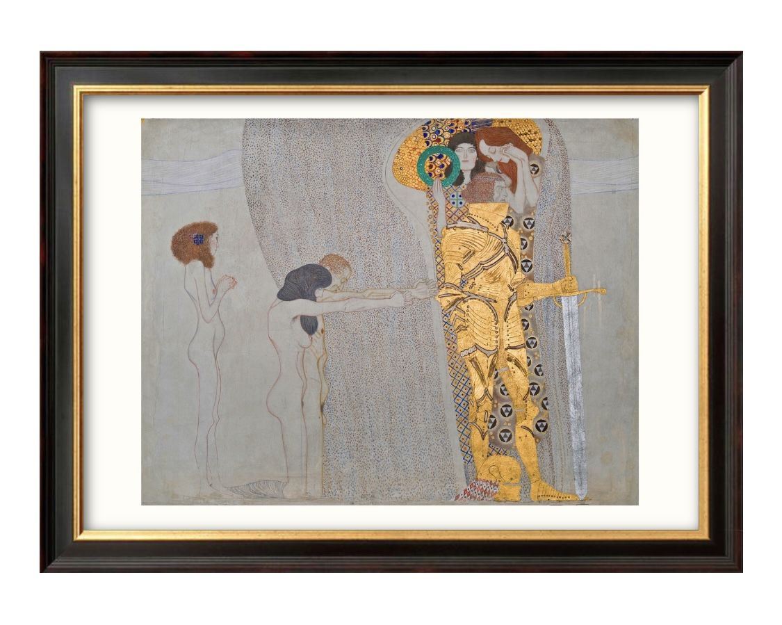 グスタフ クリムト ベートーヴェン フリーズ武装した強者への懇願 A3 サイズ ポスター アート おしゃれ 絵画 インテリア 北欧 イラスト マット紙 艶消し ...