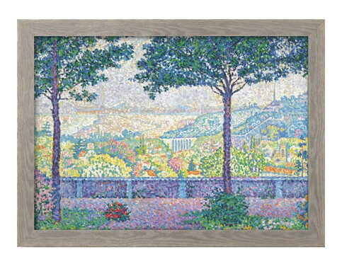 ポール シニャック ムドンのテラス A3 サイズ ポスター アート おしゃれ 絵画 インテリア 北欧 イラスト マット紙 艶消し アートパネル 額 フレーム デ...