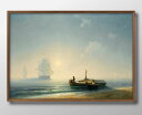 イヴァン アイヴァゾフスキー Fishermen At Dawn, Naples A3 サイズ ポスター アート おしゃれ 絵画 インテリア 北欧 イラスト マ...