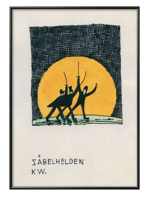 カール ウィーナー 三銃士 A3 サイズ ポスター アート おしゃれ 絵画 インテリア 北欧 イラスト マット紙 艶消し アートパネル 額 フレーム デザイン ...