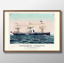帆船 ビクトリア号 ビンテージ A3 サイズ ポスター アート おしゃれ 絵画 インテリア 北欧 イラスト マット紙 艶消し アートパネル 額 フレーム デザイ...