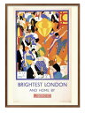 ロンドン アンダーグラウンド A3 サイズ ポスター アート おしゃれ 絵画 インテリア 北欧 イラスト マット紙 艶消し アートパネル 額 フレーム デザイン...