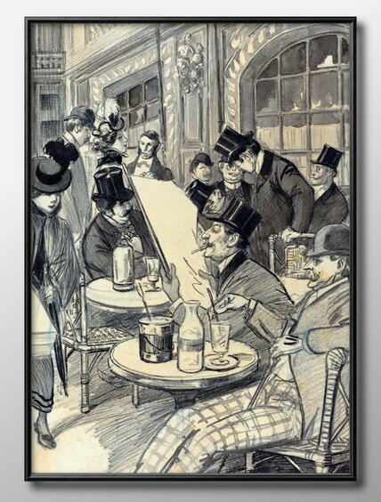 猫 ネコ スタンラン ビンテージ A3 サイズ ポスター アート おしゃれ 絵画 インテリア 北欧 イラスト マット紙 艶消し アートパネル 額 フレーム デザ...