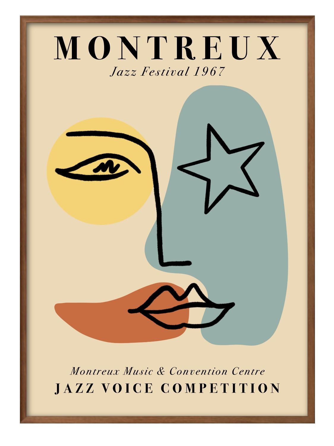 ジャズ JAZZ モントルー A3 サイズ ポスター アート おしゃれ 絵画 インテリア 北欧 イラスト マット紙..