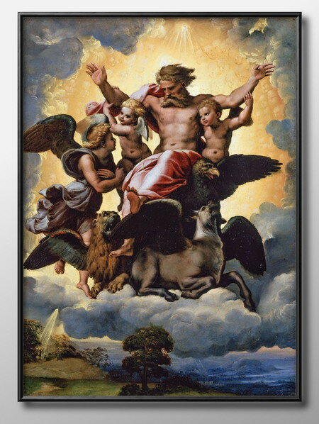 ラファエロ エゼキエルの幻視 A3 サイズ ポスター アート おしゃれ 絵画 インテリア 北欧 イラスト マット紙 艶消し アートパネル 額 フレーム デザイン...