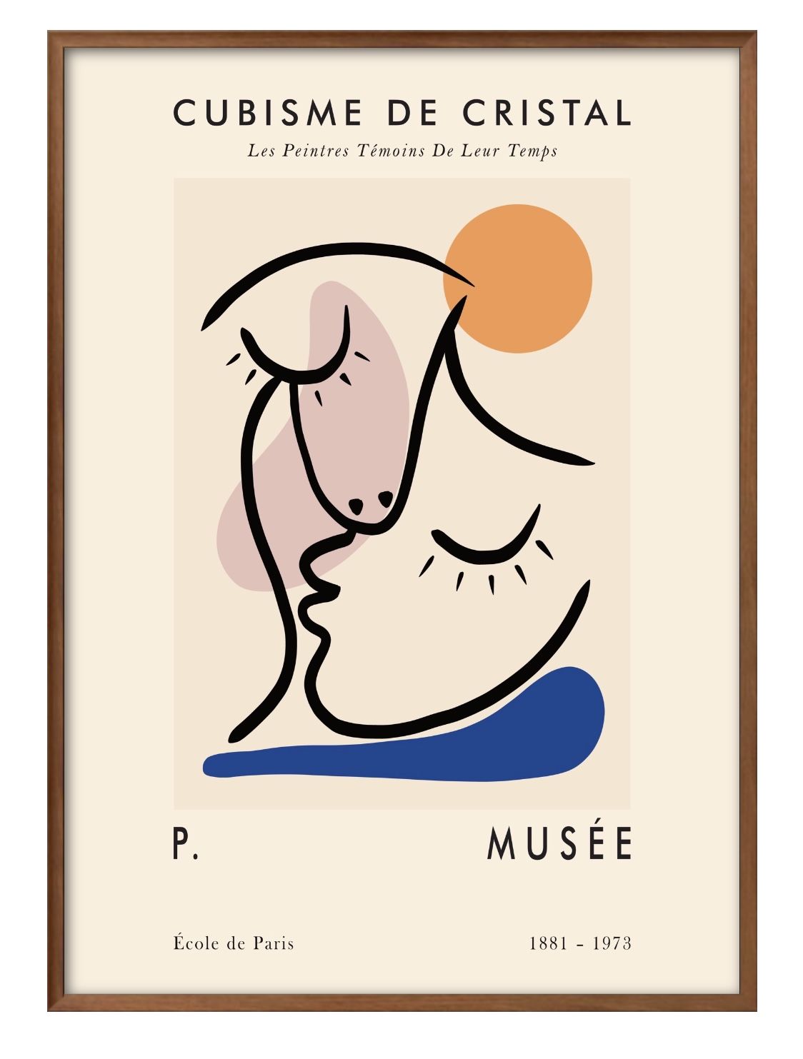 キュビズム A3 サイズ ポスター アート おしゃれ 絵画 インテリア 北欧 イラスト マット紙 艶消し アートパネル 額 フレーム デザイン 壁掛け ギフト ...