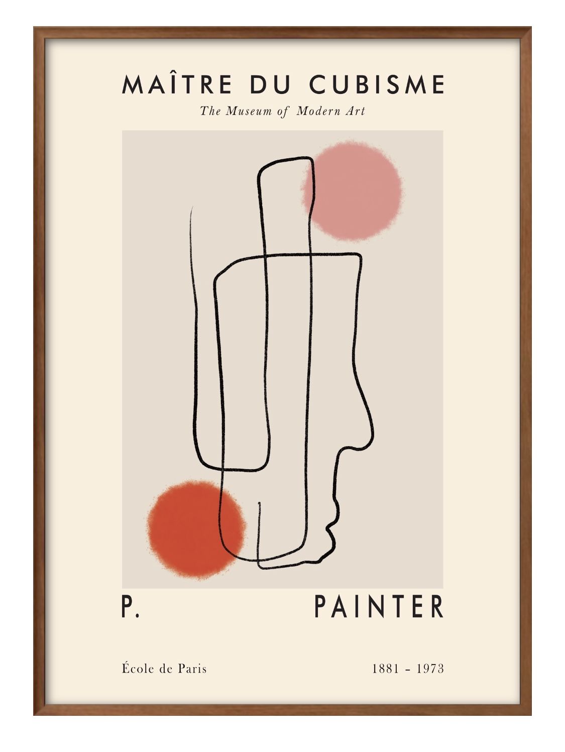 キュビズム A3 サイズ ポスター アート おしゃれ 絵画 インテリア 北欧 イラスト マット紙 艶消し アートパネル 額 フレーム デザイン 壁掛け ギフト ...