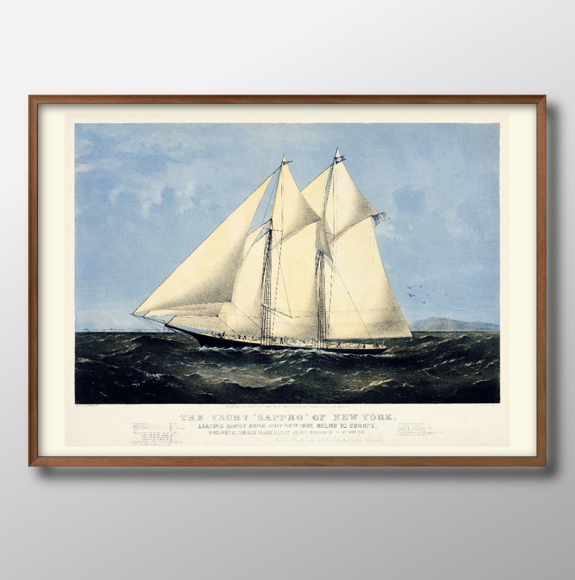 ビンテージ アートワーク Out to Sea 帆船 A3 サイズ ポスター アート おしゃれ 絵画 インテリア 北欧 イラスト マット紙 艶消し アートパネル...