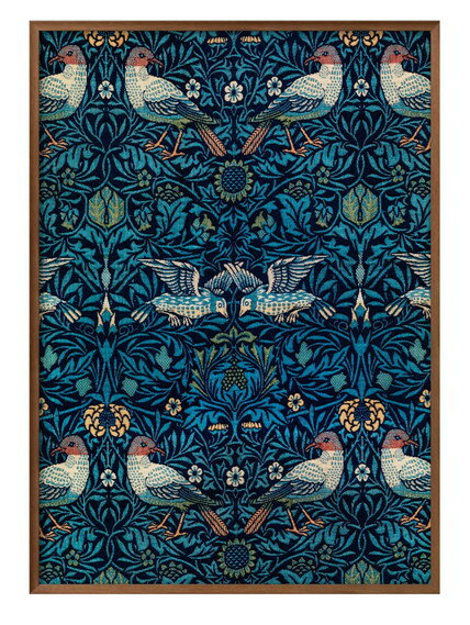 ウィリアム モリス 花と鳥 A3 サイズ ポスター アート おしゃれ 絵画 インテリア 北欧 イラスト マット紙 艶消し アートパネル 額 フレーム デザイン ...