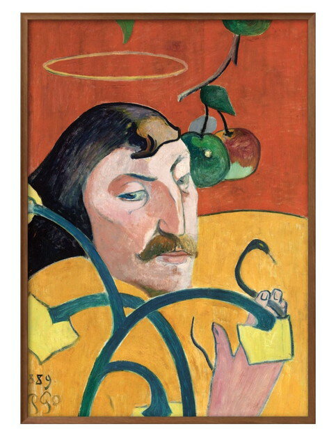 ポール ゴーギャン 自画像 A3 サイズ ポスター アート おしゃれ 絵画 インテリア 北欧 イラスト マット紙 艶消し アートパネル 額 フレーム デザイン ...