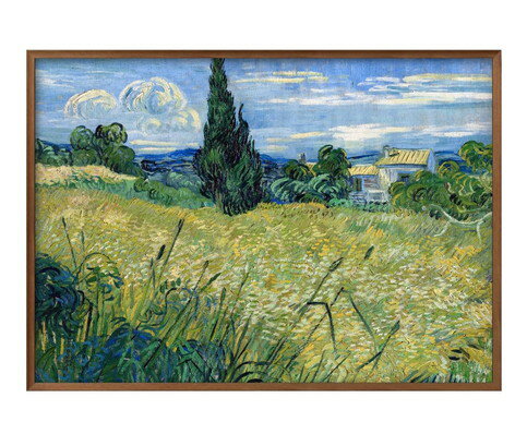 フィンセント ファン ゴッホ 糸杉のある緑の麦畑 A3 サイズ ポスター アート おしゃれ 絵画 インテリア 北欧 イラスト マット紙 艶消し アートパネル 額...