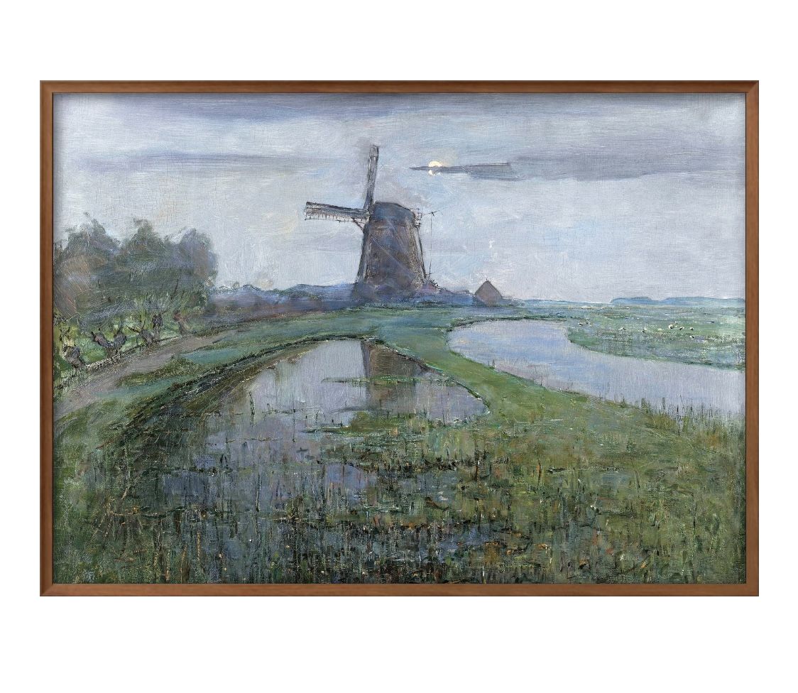 ピエト モンドリアン 月光と風車 A3 サイズ ポスター アート おしゃれ 絵画 インテリア 北欧 イラスト ..