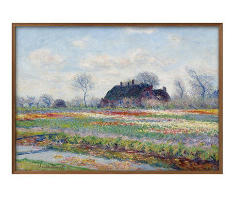 クロード モネ レイデン付近、サッセンハイムのチューリップ畑 A3 サイズ ポスター アート おしゃれ 絵画 インテリア 北欧 イラスト マット紙 艶消し アー...