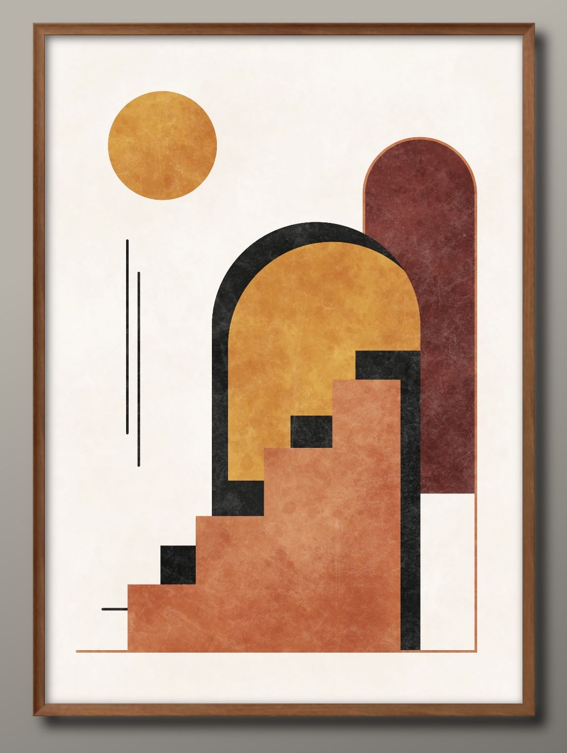 デザイン モダン A3 サイズ ポスター アート おしゃれ 絵画 インテリア 北欧 イラスト マット紙 艶消し アートパネル 額 フレーム デザイン 壁掛け ギ...