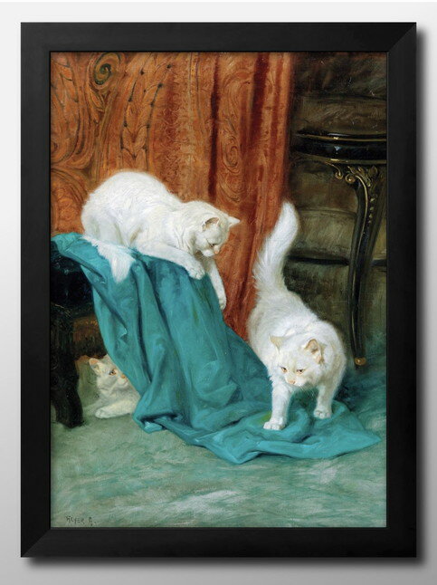 アルトゥール ヘイヤー Cats_Playing A3 サイズ ポスター アート おしゃれ 絵画 インテリア 北欧 イラ..