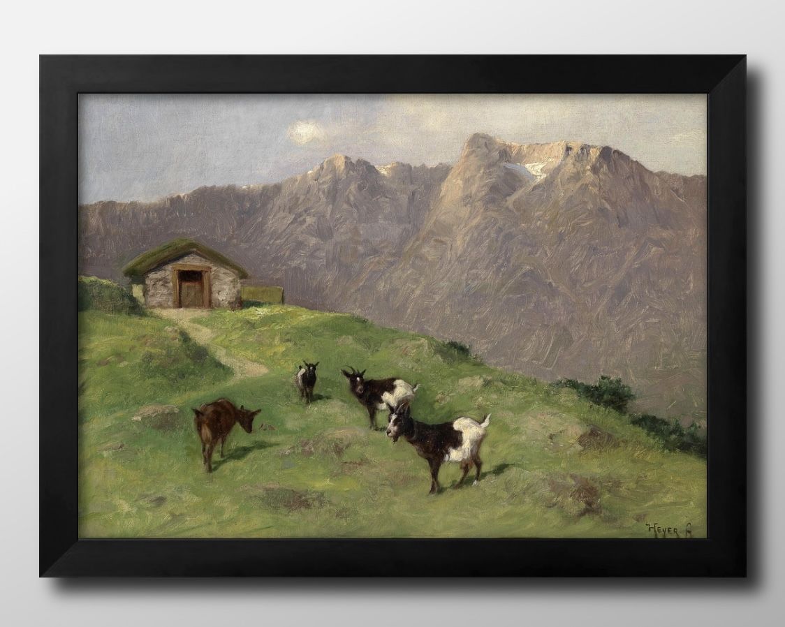 アルトゥール ヘイヤー Bergziegen A3 サイズ ポスター アート おしゃれ 絵画 インテリア 北欧 イラス..