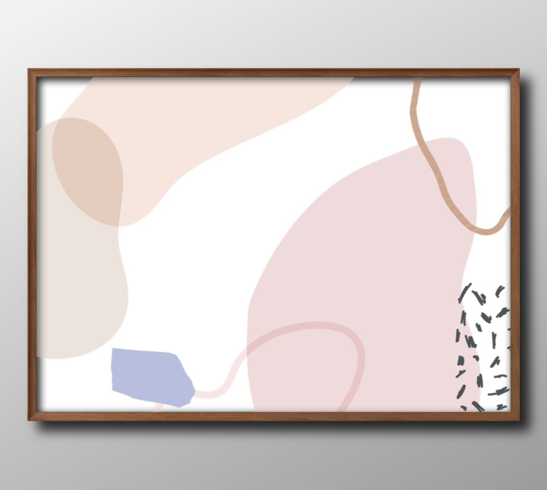 モダン デザイン ナチュラル A3 サイズ ポスター アート おしゃれ 絵画 インテリア 北欧 イラスト マット紙 艶消し アートパネル 額 フレーム デザイン...