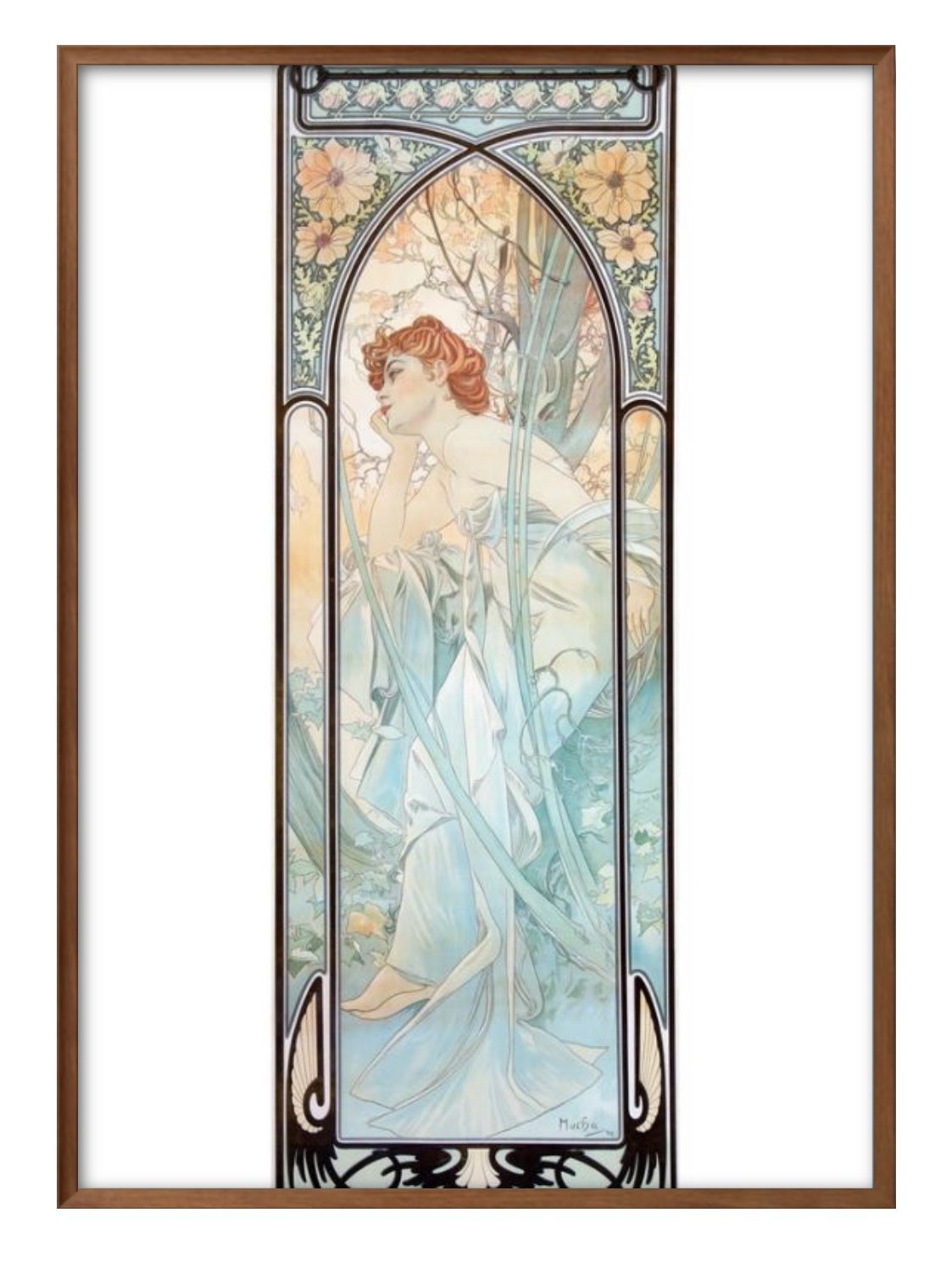 アルフォンス ミュシャ 四つの時 夕べの夢想 A3 サイズ ポスター アート おしゃれ 絵画 インテリア 北欧 イラスト マット紙 艶消し アートパネル 額 フレーム デザイン 壁掛け ギフト 新築祝い ディスプレイ 速達 送料無料