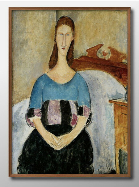 アメデオ モディリアーニ Portrait of Jeanne Hebuterne, Seated A3 サイズ ポスター アート おしゃれ 絵画 インテリア ...